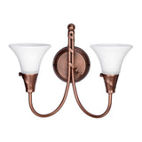 Emily Twin-Light Wall Fixture in Copper Patina