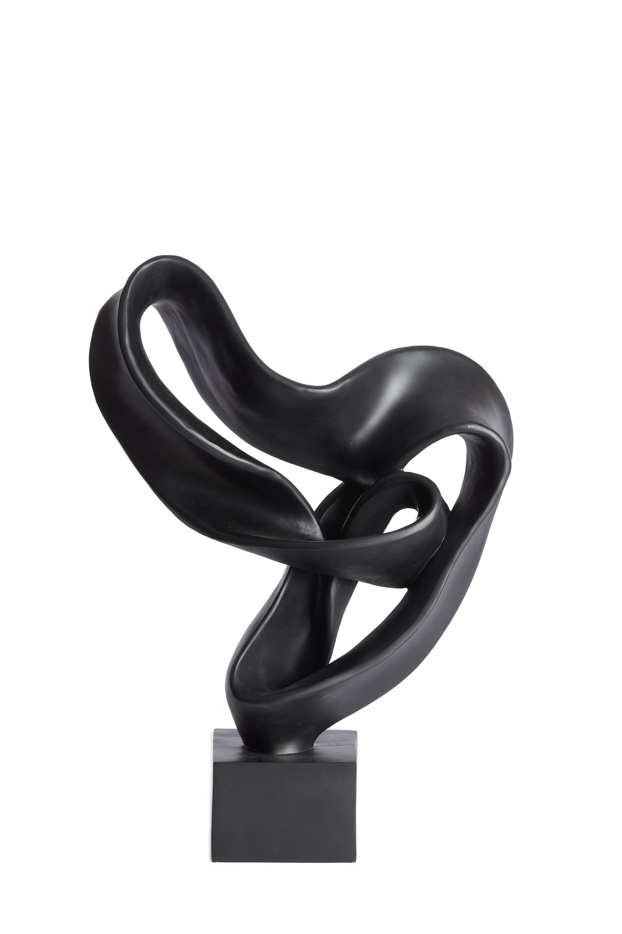 Title: Elegant Kajan Ornament in Matte Black 33x14.5x44.5 cm