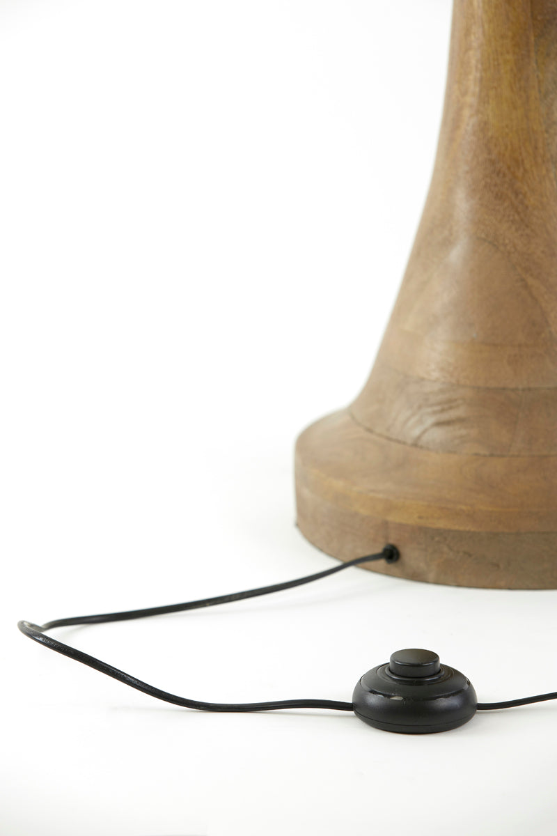 Elegant Jovany Floor Lamp in Matte Brown Wood, 135cm