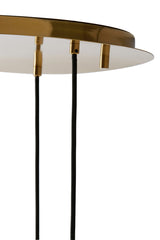 Elegant Trio Pendant Light with Gold-Clear Glass Design