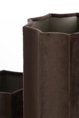 Velvet Harmony Table Lamp, 3 Light, 34x61 cm, Dark Brown with Matte Black Accents