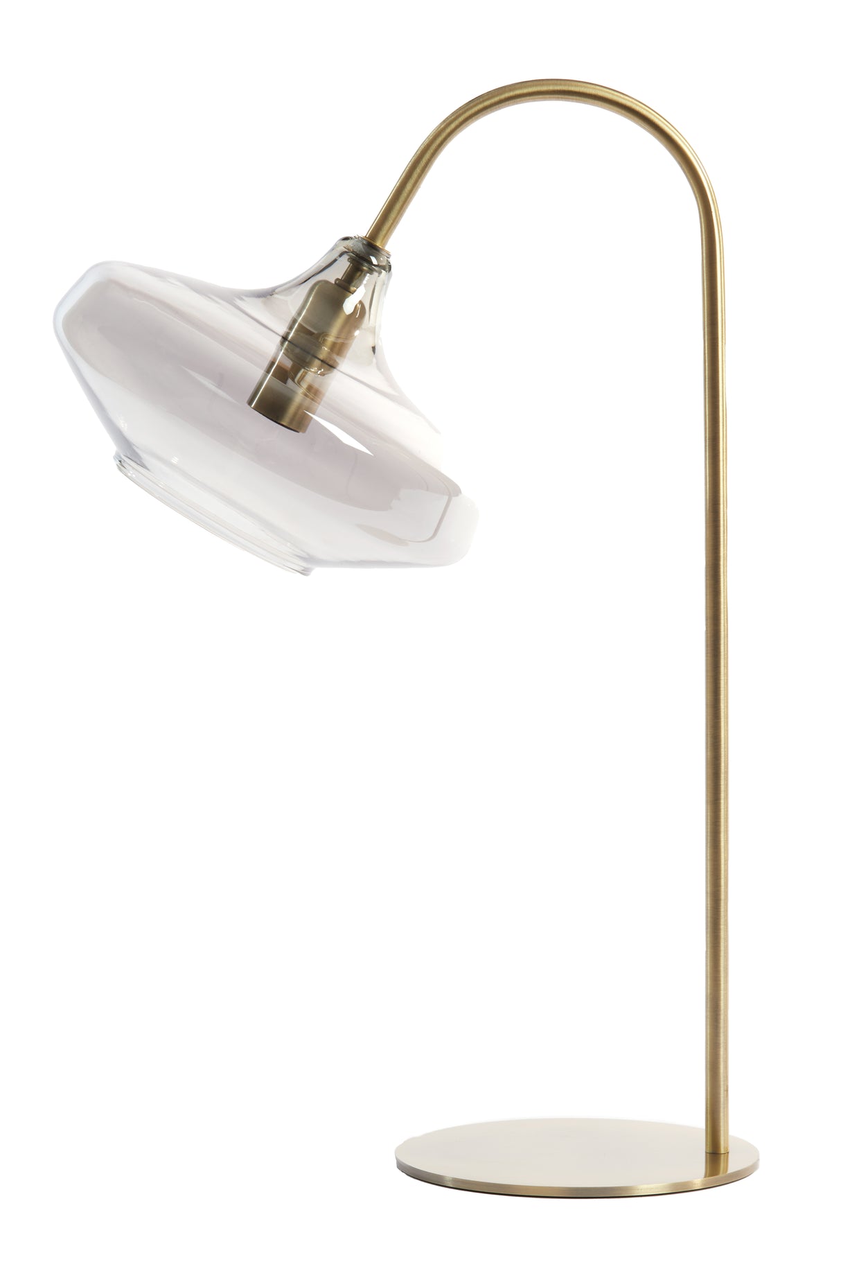 Solna Antique Bronze and Smoked Glass Table Lamp - E14, 31x22x50 cm