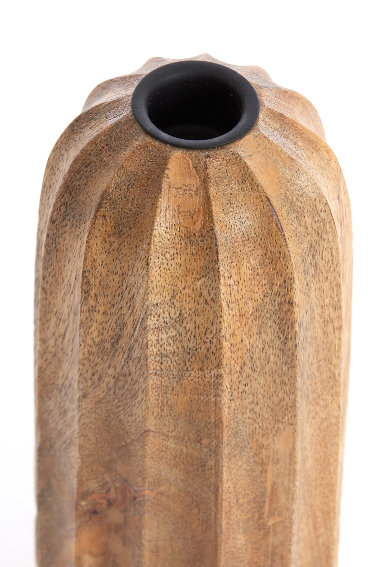 Rustic Wooden Candle Holder – 18.5 cm Natural Finish