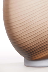 Elegant Brown Torna Glass Vase - 36 cm Tall
