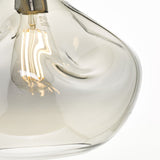 Esarosa 1 Light Pendant Black Chrome And Smoked Glass