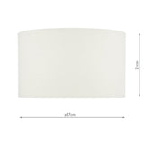 Esarosa White Linen Drum Shade 37cm
