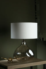 Esarosa White Linen Drum Shade 37cm