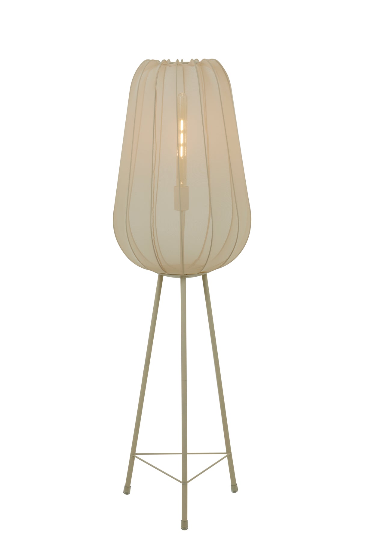 Elegant Tripod Floor Lamp with Plumeria Sand Finish - Ø42x132 cm