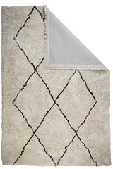Handwoven Natural-Black Xamuri Rug, 300x200 cm