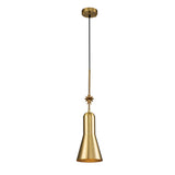 Etoile 1lt Medium Pendant - Aged Brass and Gold Leaf Aged Brass and Gold Leaf