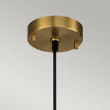 Etoile 1lt Medium Pendant - Aged Brass and Gold Leaf Aged Brass and Gold Leaf