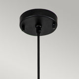 Etoile 1lt Medium Pendant - Matte Black and Gold Leaf Matte Black and Gold Leaf