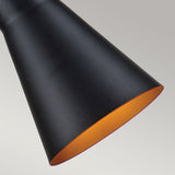 Etoile 1lt Medium Pendant - Matte Black and Gold Leaf Matte Black and Gold Leaf