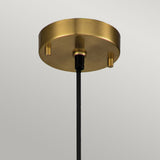 Etoile 1lt Small Pendant - Aged Brass and Gold Leaf Aged Brass and Gold Leaf