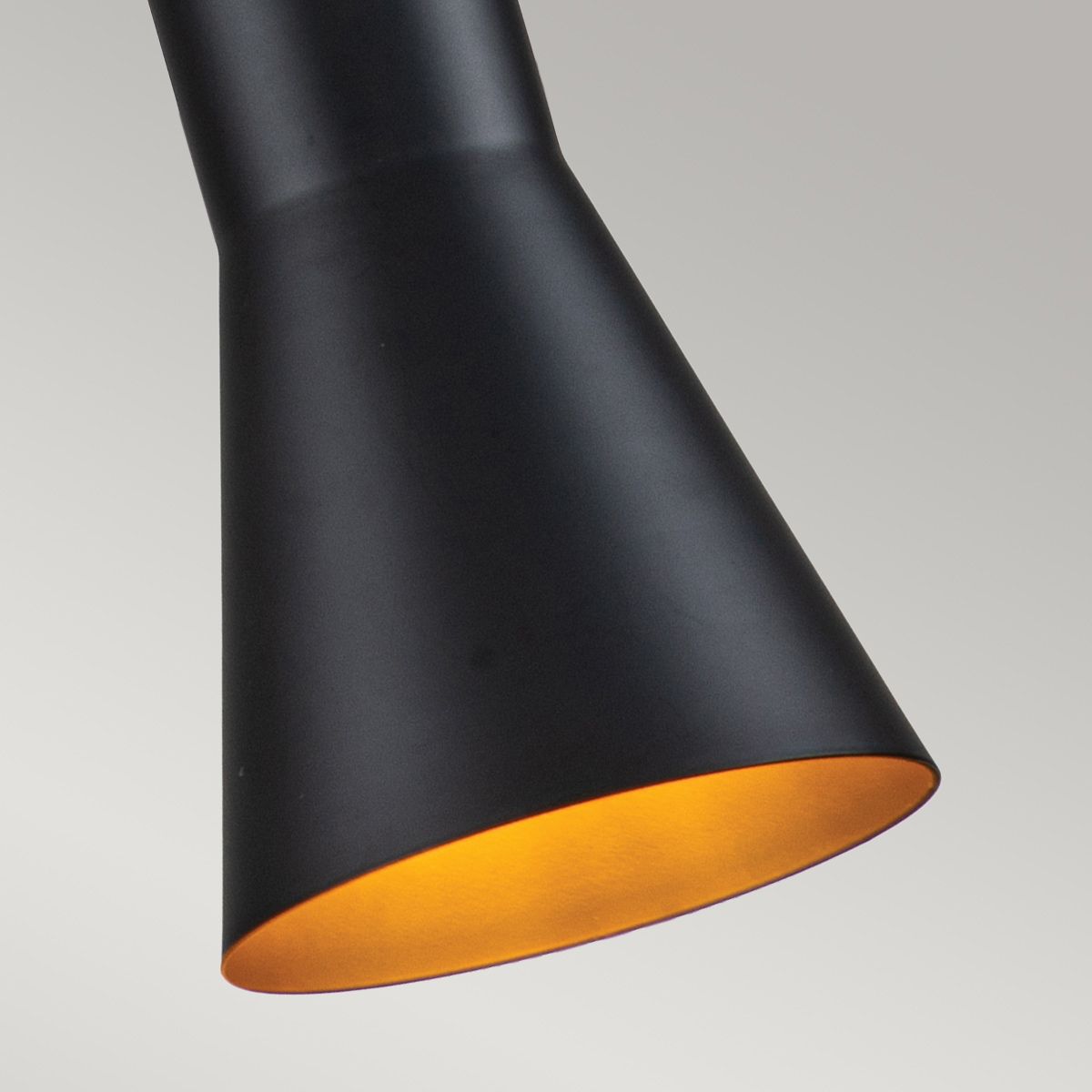 Etoile 1lt Small Pendant - Matte Black and Gold Leaf Matte Black and Gold Leaf