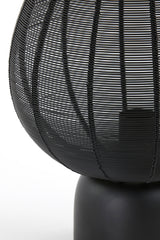 Elegant Suneko Matte Black Table Lamp – Ø25x34 cm