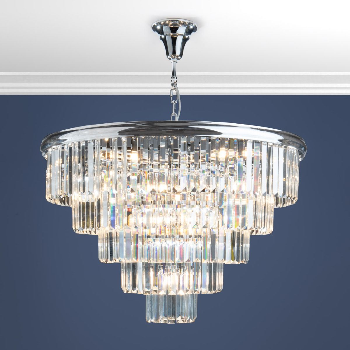 Eulalia 12 Light Chandelier Polished Chrome Crystal