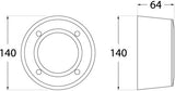 Extraleti 100 Round 3W GX53 LED CCT, Surface Bricklight, Grey/Opal