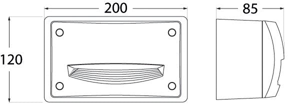 Extraleti 200 HS 3W GX53 LED CCT, Surface Bricklight, Black/Opal