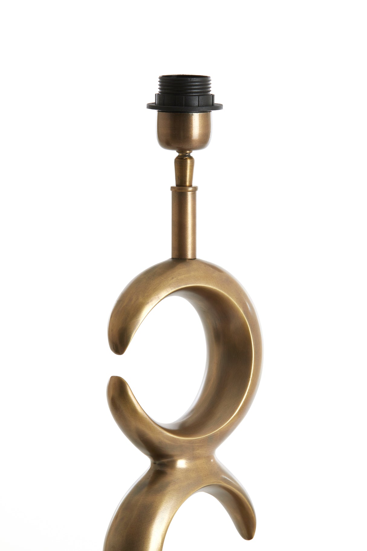 Antique Bronze Lune Lamp Base, 57.5 cm