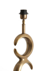 Antique Bronze Lune Lamp Base, 57.5 cm