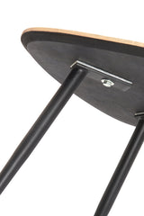 Set of 2 Rustic Coffee Tables - Natural Viejo Wood & Black Finish, Sizes 84x39x34cm & 84x39x39cm