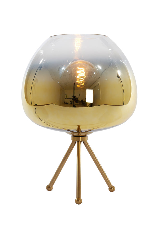 Golden Elegance: Mayson Crystal Glass Table Lamp Ø30x43 cm