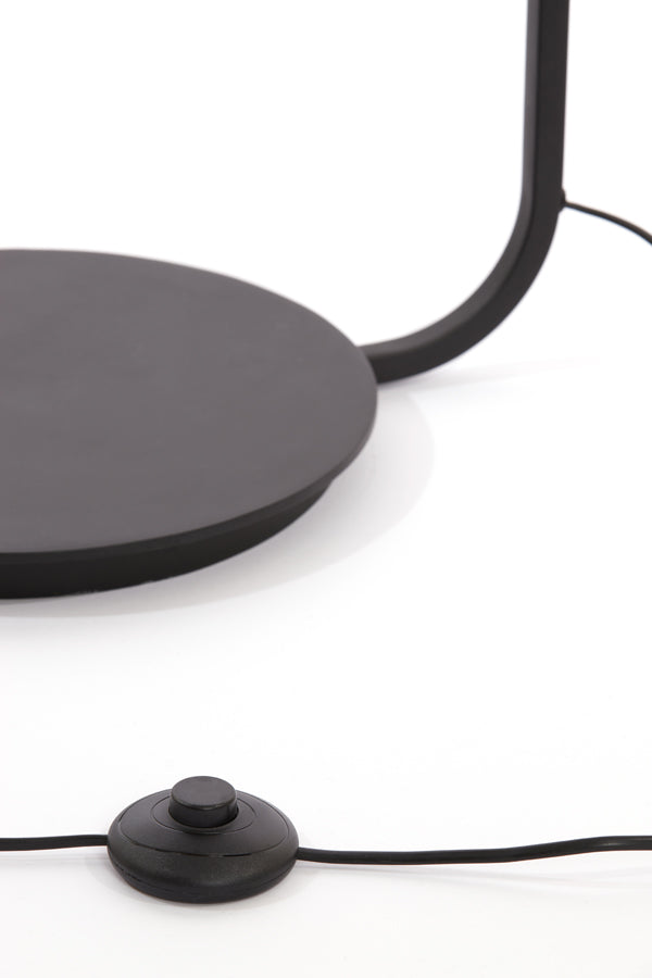 Lyra Natural and Matte Black Floor Lamp, 43x164 cm