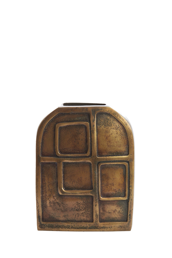 Antique Bronze Belanga Deco Vase, 17x5x22.5 cm