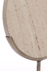 Elegant Sand Travertine Sculpture on Base 35x10x51.5 cm