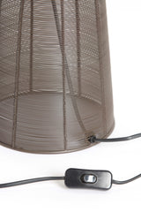 Elegant Dark Brown Table Lamp Ø24x54 cm - Aboso Collection