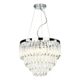Fame 5 Light Pendant Polished Chrome Glass