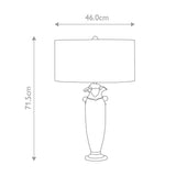 Bienville Vintage-Inspired Table Lamp with Dual-Tone Metallic Finish and Oversized Drum Shade