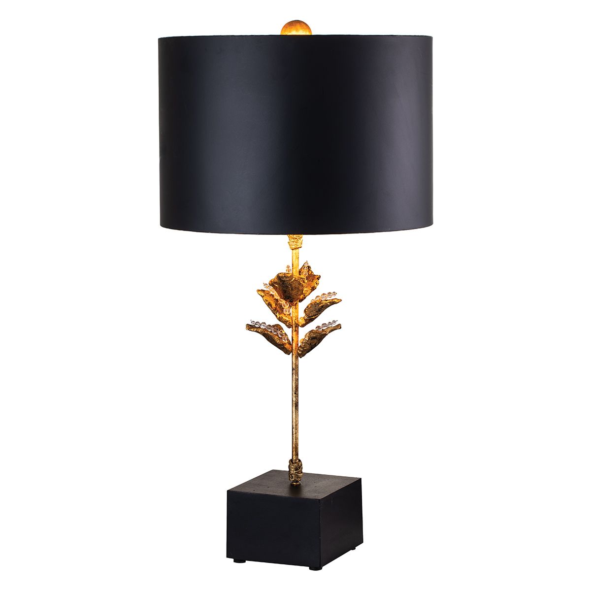 Camilia 1lt Table Lamp - Antique Gold and Black Antique Gold and Black