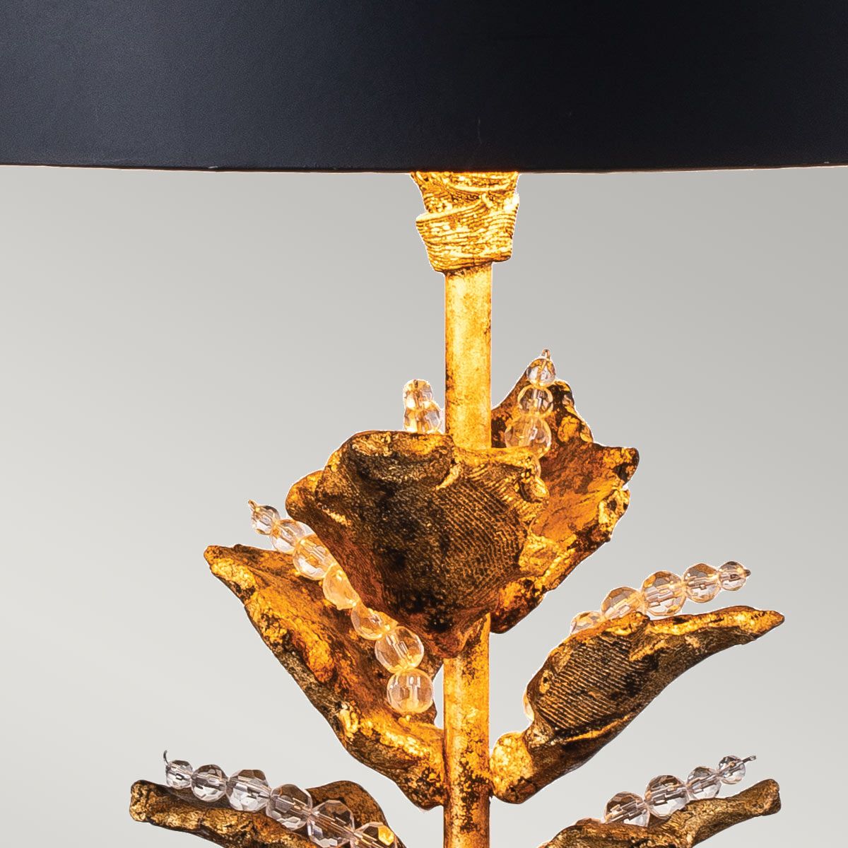 Camilia 1lt Table Lamp - Antique Gold and Black Antique Gold and Black