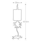 Dominique Gold Leaf and Zebra Striped Table Lamp with Star Base