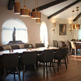 Antique Gold Gothic Drum Shade Pendant Light