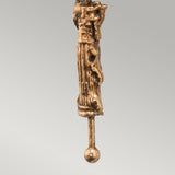 Gothic Elegance Gold Leaf Cylinder Wall Sconce Light