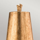 Gothic Elegance: Gold Table Lamp with Artistic Sculpture Design