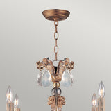 Mignon Gold and Silver Luxe Chandelier with Crystal Star Accents