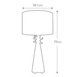 Elegant Neo White and Gold Leaf Table Lamp with Cylinder Shade