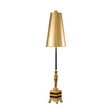 Luxura Noma Gold Leaf Table Lamp with Sculpted Palm Design