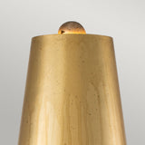 Luxura Noma Gold Leaf Table Lamp with Sculpted Palm Design