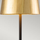 Luxura Noma Gold Leaf Table Lamp with Sculpted Palm Design