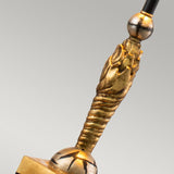Luxura Noma Gold Leaf Table Lamp with Sculpted Palm Design