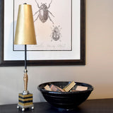 Luxura Noma Gold Leaf Table Lamp with Sculpted Palm Design