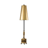 Luxura Noma Gold Leaf Table Lamp with Sculpted Palm Design