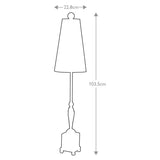 Luxura Noma Gold Leaf Table Lamp with Sculpted Palm Design