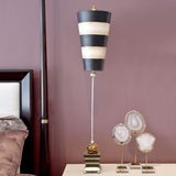 Elegant Peony Blossom Table Lamp with Taupe and Black Accents