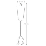 Elegant Peony Blossom Table Lamp with Taupe and Black Accents